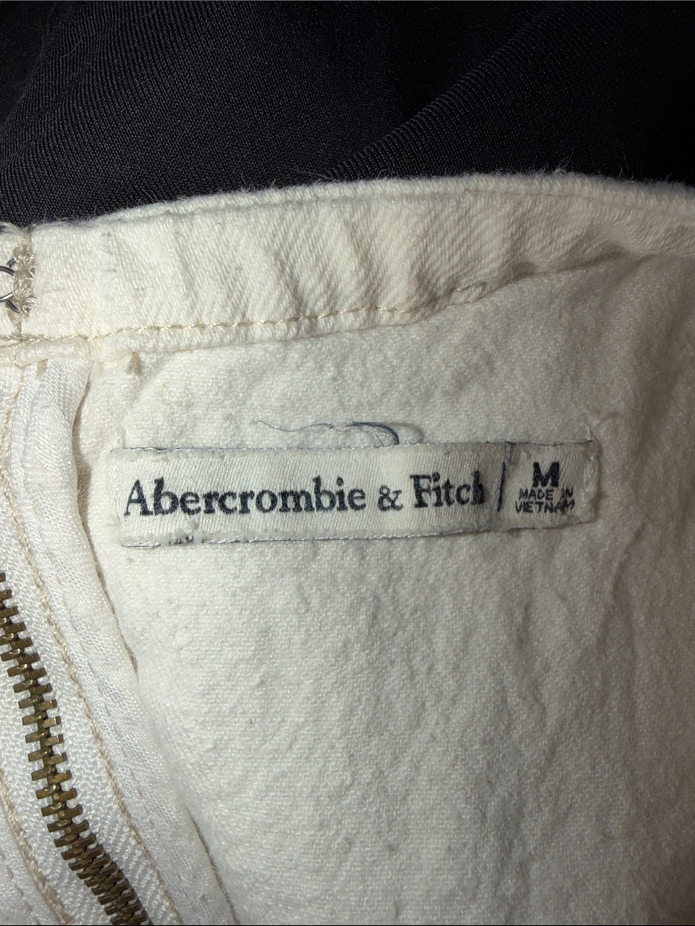 Abercrombie & Fitch Off-White Sleeveless Jean Texture Dress - Picture 2 of 3